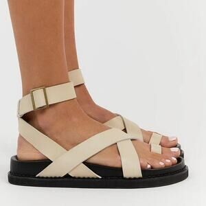 The Bali Tailor Leni Gladiator Sandals Bone - 38